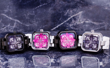 Дамски керамичен часовник Prance, Бяло с розово