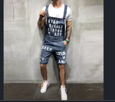 Salopete moderne pentru bărbați în albastru și negru - două modele scurte și lungi