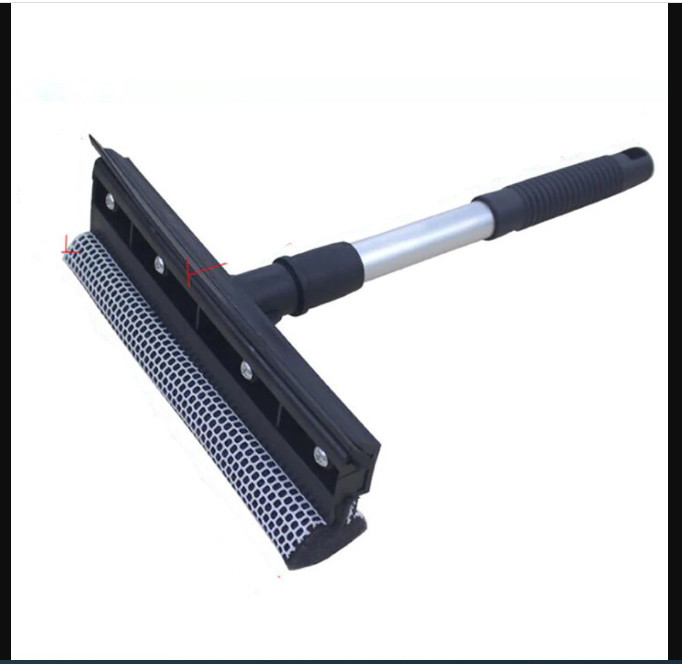 Stergator de parbriz cu maner telescopic si burete pentru curatarea geamurilor si vitrinelor