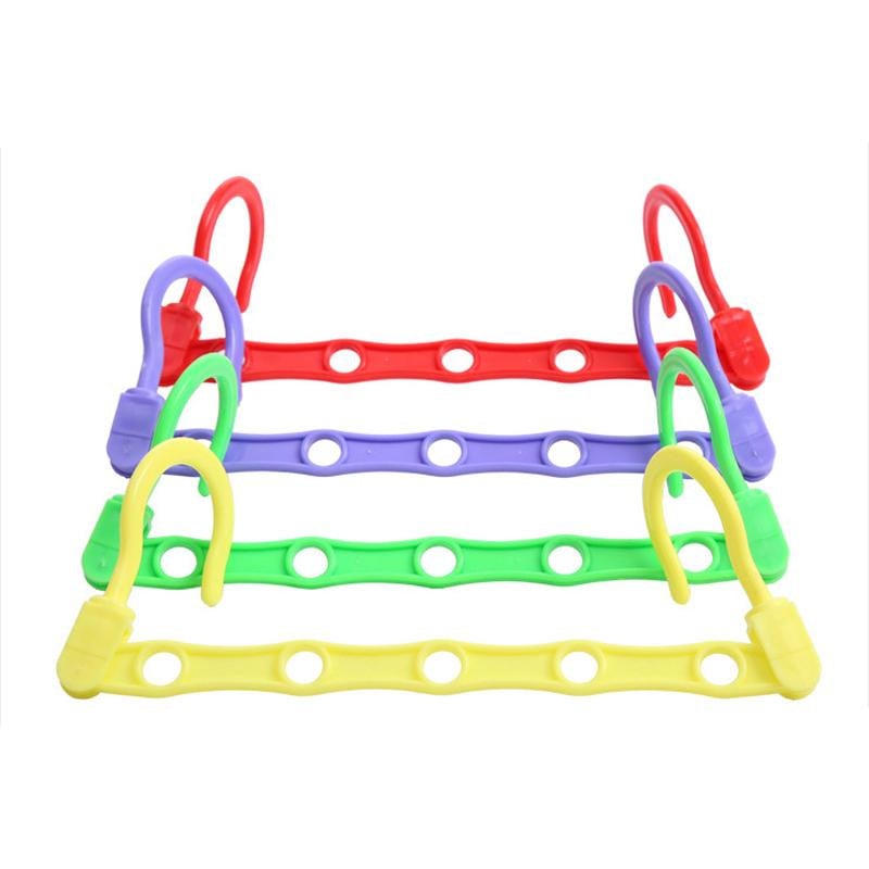 Plastikinė kabykla su penkiomis skylutėmis horizontaliai ir vertikaliai pakabai – Atsitiktinės spalvos