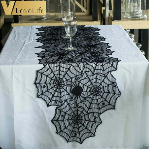Креативен тишлайфер за маса във формата на паяжина с паяк подходящ за Helloween