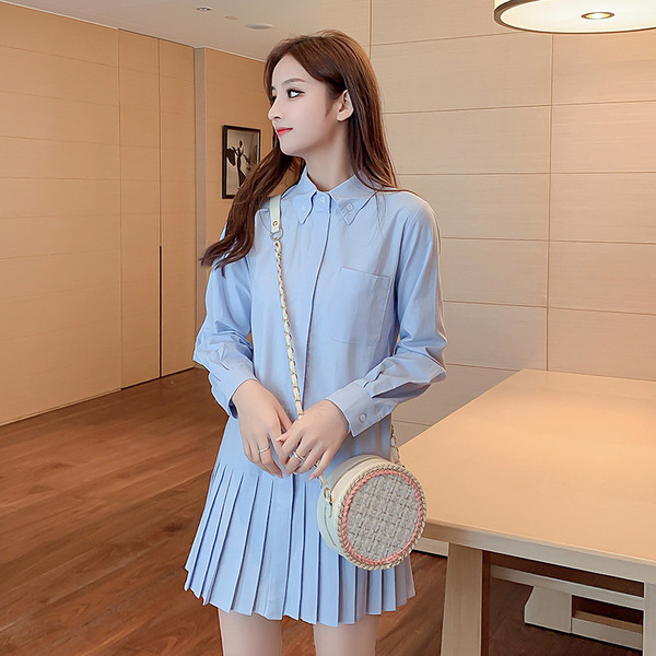 Redős női ruha típusú ing klasszikus gallérral