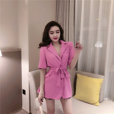 Νέο μοντέλο ανοιξιάτικο σακάκι με κοντό μανίκι και σχισμή στην πλάτη