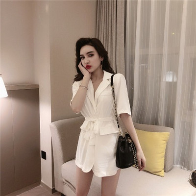 Νέο μοντέλο ανοιξιάτικο σακάκι με κοντό μανίκι και σχισμή στην πλάτη