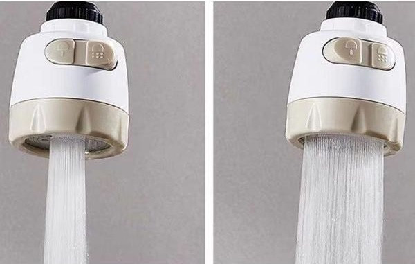 Universaalne, pöörlev võimenduskraan kahe jugarežiimiga mikseri jaoks