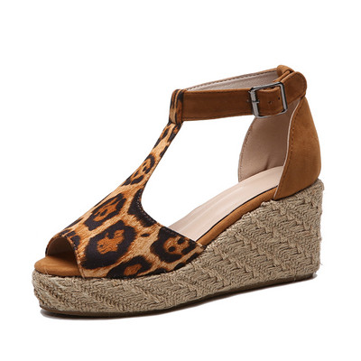 Modern női platform szandál eco velúrból és csatból