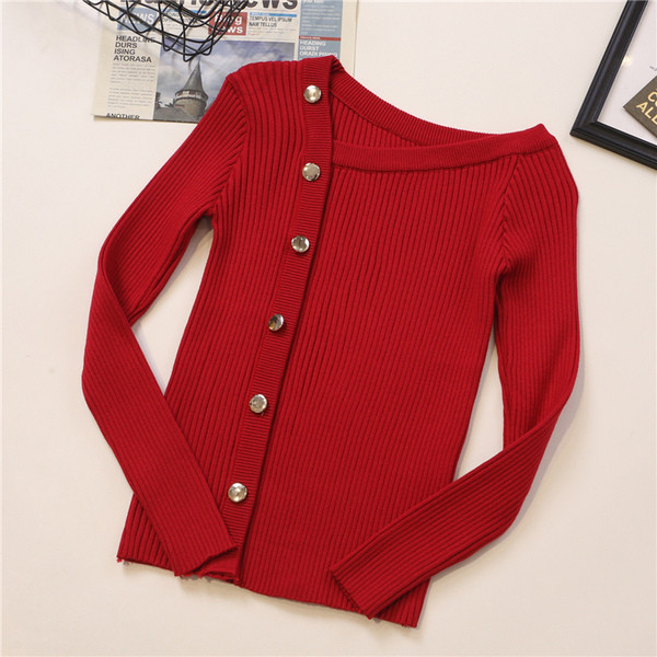 Alkalmi női blúz gombokkal és hosszú ujjú