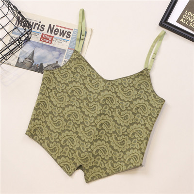 Κοντό γυναικείο αμάνικο με κουμπιά και λεπτούς ιμάντες ώμου