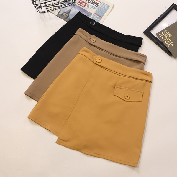 Modern női szoknya A-vonallal, magas derékkal