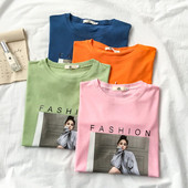 Alkalmi női póló, rátéttel és rövid ujjal