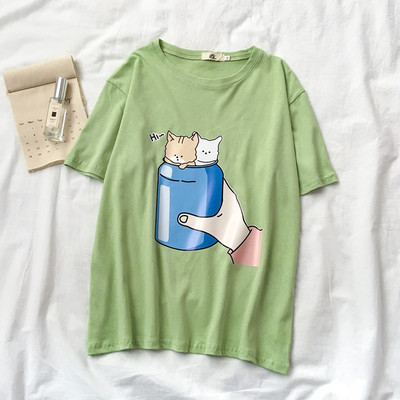 Női póló rátéttel és ovális nyakkivágással