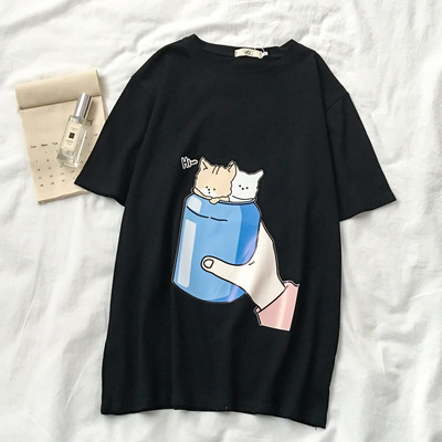 Női póló rátéttel és ovális nyakkivágással