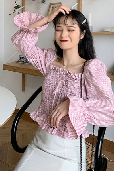 Modern női blúz több színben megkötős, hosszú ujjú