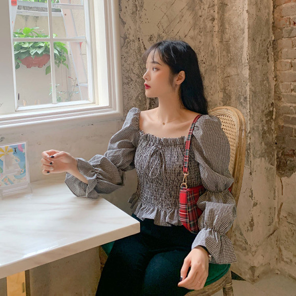 Modern női blúz több színben megkötős, hosszú ujjú