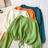 Ženska ležerna kratka bluza u više boja sa vezicama