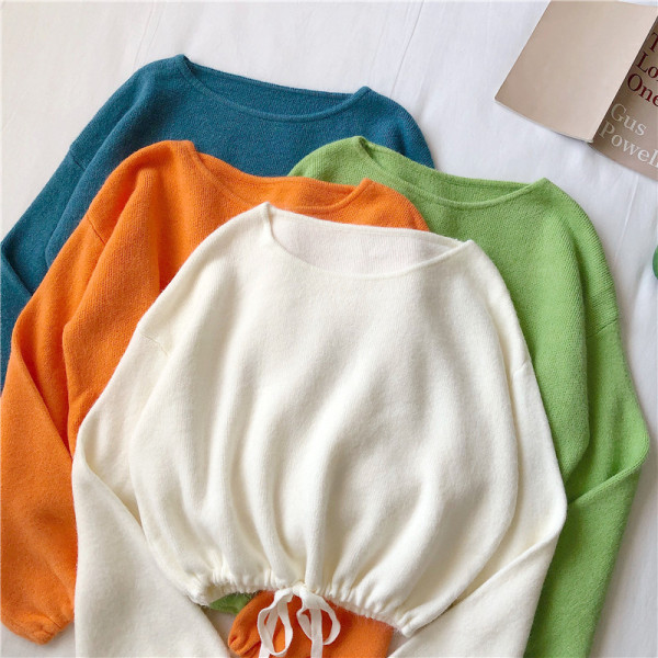 Ženska ležerna kratka bluza u više boja sa vezicama