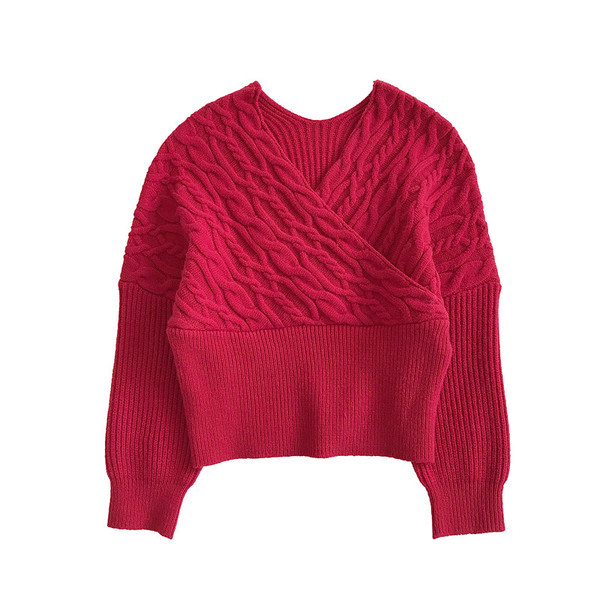 Modern női rövid pulóver három színben