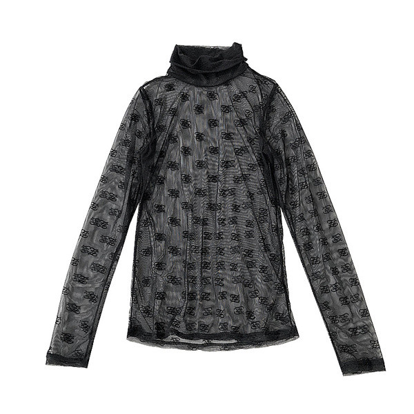 Γυναικεία μπλούζα σε τρία χρώματα με ψηλό γιακά