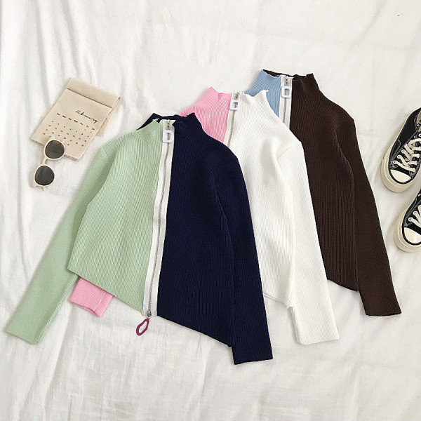 Praegune naiste asümmeetriline kolmevärviline dressipluus