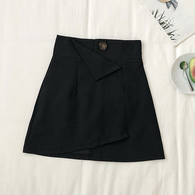 Naiste aktuaalne seelik hall ja must kõrge vöökohaga