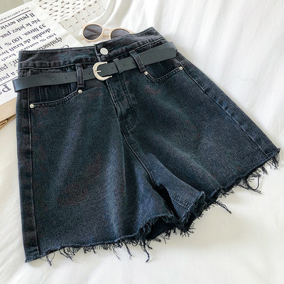 Sinise ja musta värvi vabaaja naiste lühikesed püksid