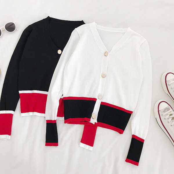 Naiste vabaaja õhuke kahes värvitoonis vest