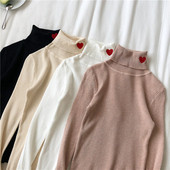 Καθημερινή γυναικεία μπλούζα με ψηλό κολάρο σε τέσσερα χρώματα