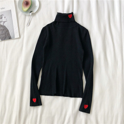 Καθημερινή γυναικεία μπλούζα με ψηλό κολάρο σε τέσσερα χρώματα