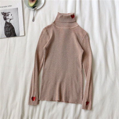 Καθημερινή γυναικεία μπλούζα με ψηλό κολάρο σε τέσσερα χρώματα