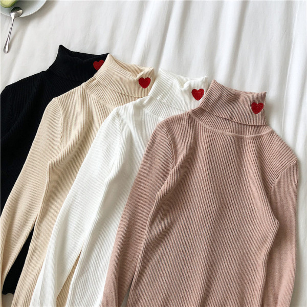 Καθημερινή γυναικεία μπλούζα με ψηλό κολάρο σε τέσσερα χρώματα