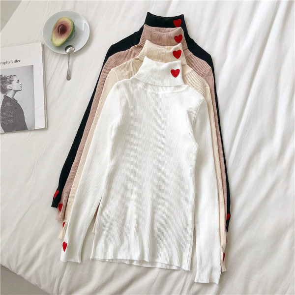 Καθημερινή γυναικεία μπλούζα με ψηλό κολάρο σε τέσσερα χρώματα