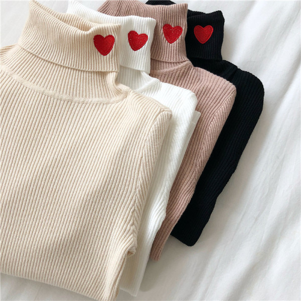 Καθημερινή γυναικεία μπλούζα με ψηλό κολάρο σε τέσσερα χρώματα