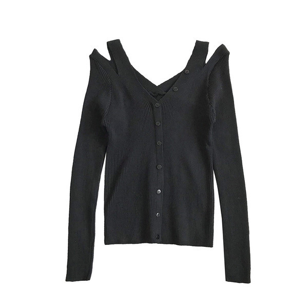 Naiste liibuv pluus, spits kaelusega ja nööpidega