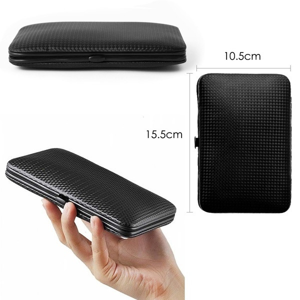 Praktiškas kosmetikos rinkinys, kurį sudaro 15 nerūdijančio plieno manikiūro dalių su laikymo dėklu