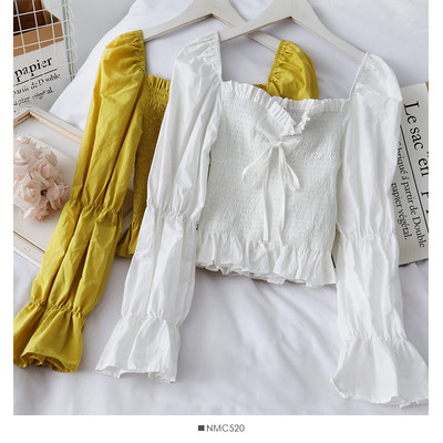 Kevadine langevate varrukatega naiste särk