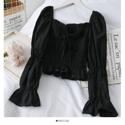 Kevadine langevate varrukatega naiste särk