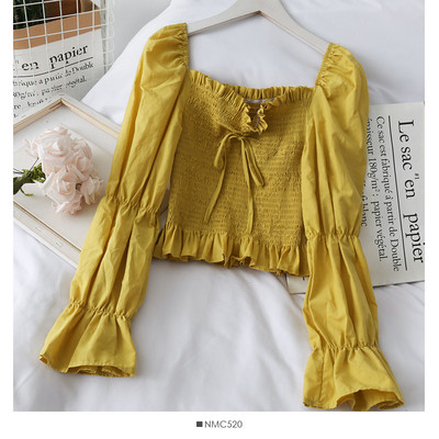 Kevadine langevate varrukatega naiste särk