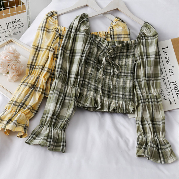 Kevadine langevate varrukatega naiste särk