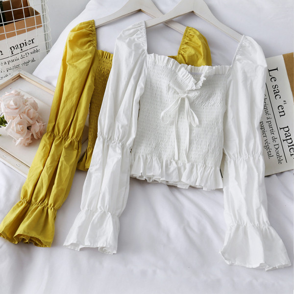 Kevadine langevate varrukatega naiste särk