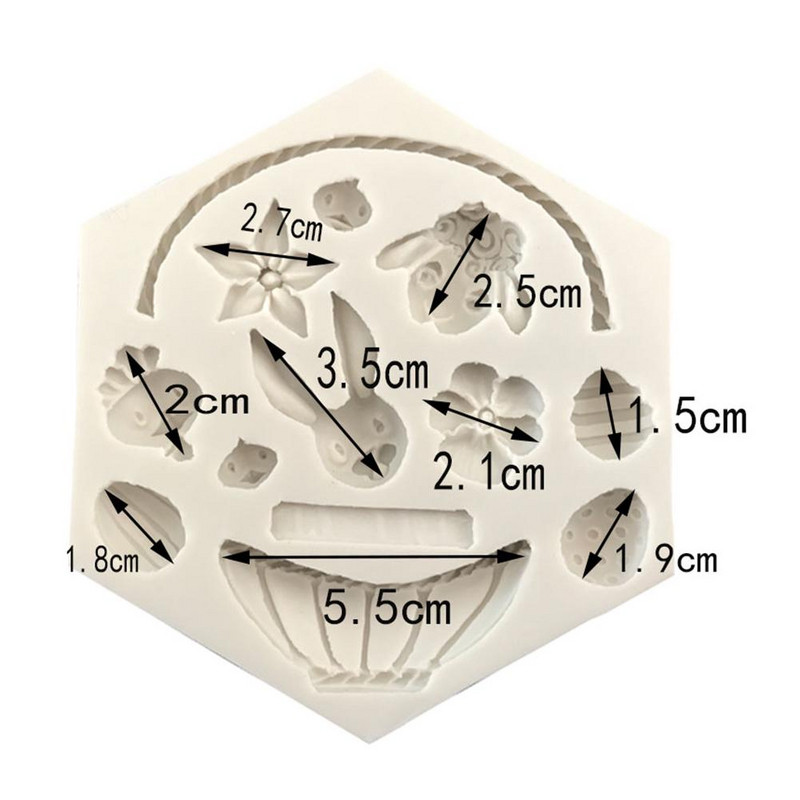3D silikoninė forma, skirta įvairių formų velykinėms dekoracijoms gaminti