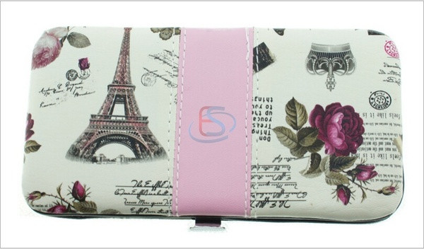 Komplektis 12 küünehooldusvahendit + värvilise mustriga hoiukarp