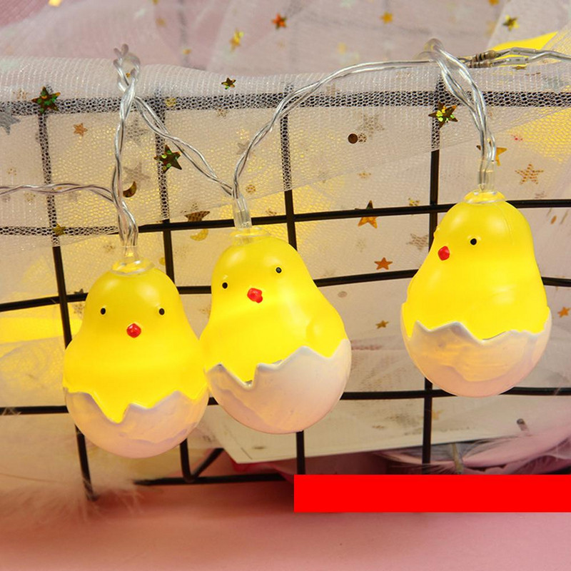Lumini LED de Paște în formă de pui de plastic