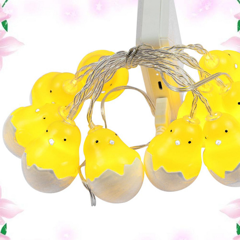 Lumini LED de Paște în formă de pui de plastic