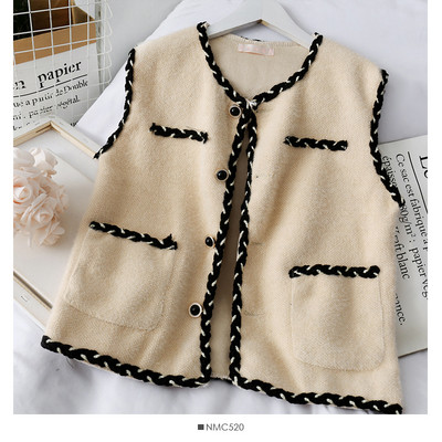 Retro naiste vest taskute ja nööpidega