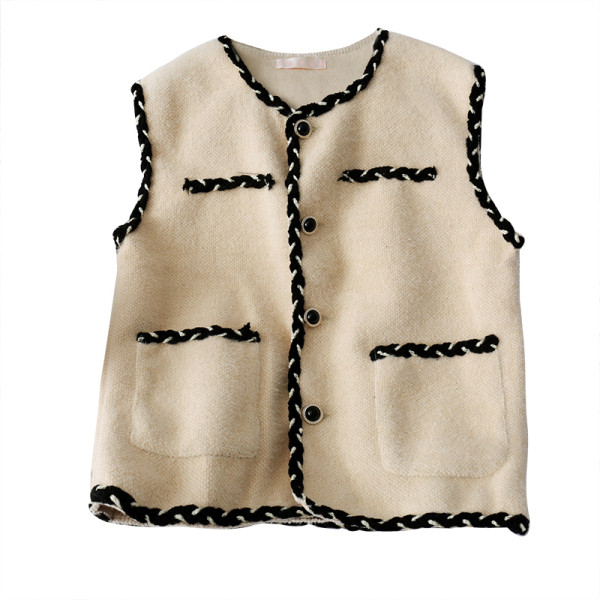 Retro naiste vest taskute ja nööpidega