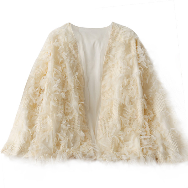 Moodne naiste vest tülli elementidega - ilma kinnituseta