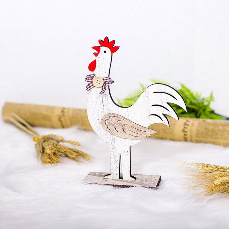 Dekoratív húsvéti fa dekoráció kakas vagy tyúk formájában