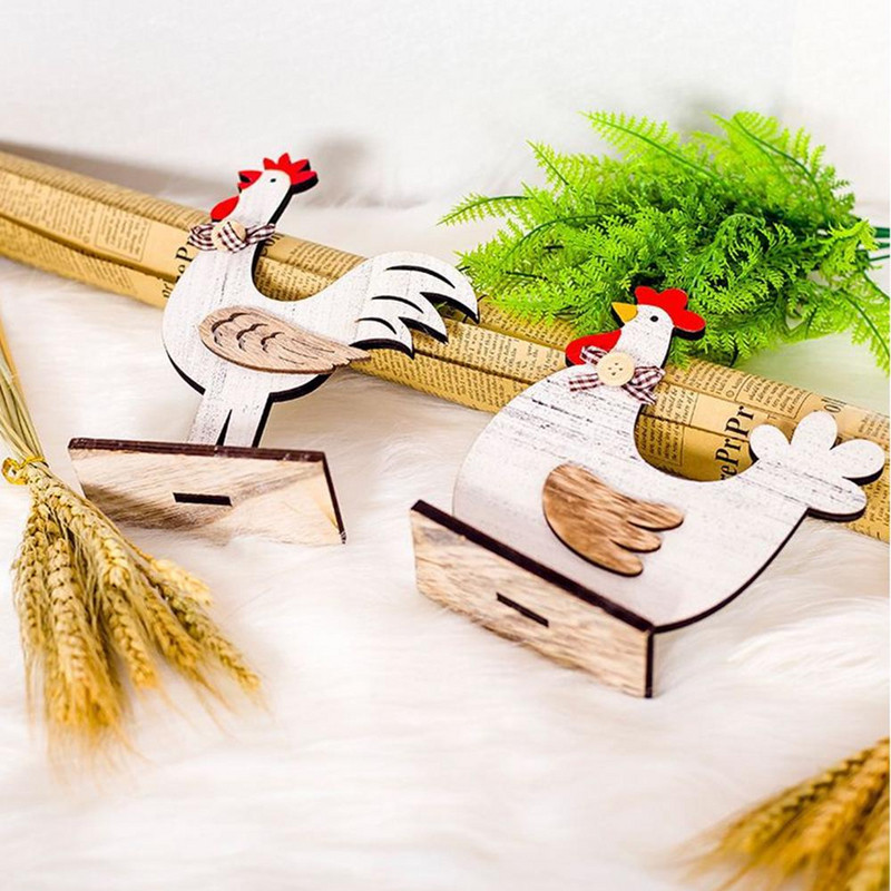 Dekoratív húsvéti fa dekoráció kakas vagy tyúk formájában