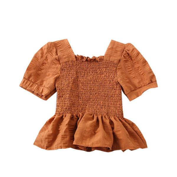 Νέο μοντέλο γυναικεία μπλούζα μοντέλο με κοντά μανίκια και τετράγωνη λαιμόκοψη