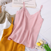 Moodne naiste topp õhukeste rihmade ja V-kaelusega